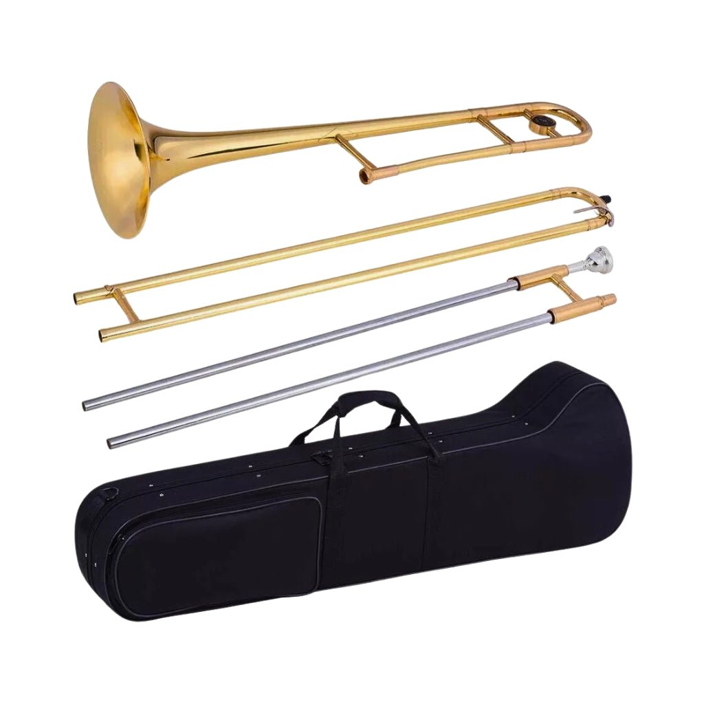 Knight SBSL700L Tenor Trombone - Gold Lacquer with Brass Slide Trombones Sky Music