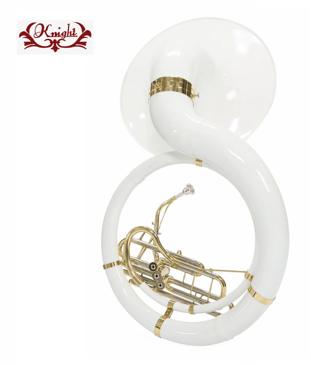 Knight Sousaphone SH-130, White Fiberglass, with Case Sousaphone Sky Music