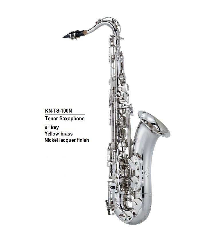 Knight Tenor Saxophone Nickel Plated AS-100N with Case Saxophones Sky Music
