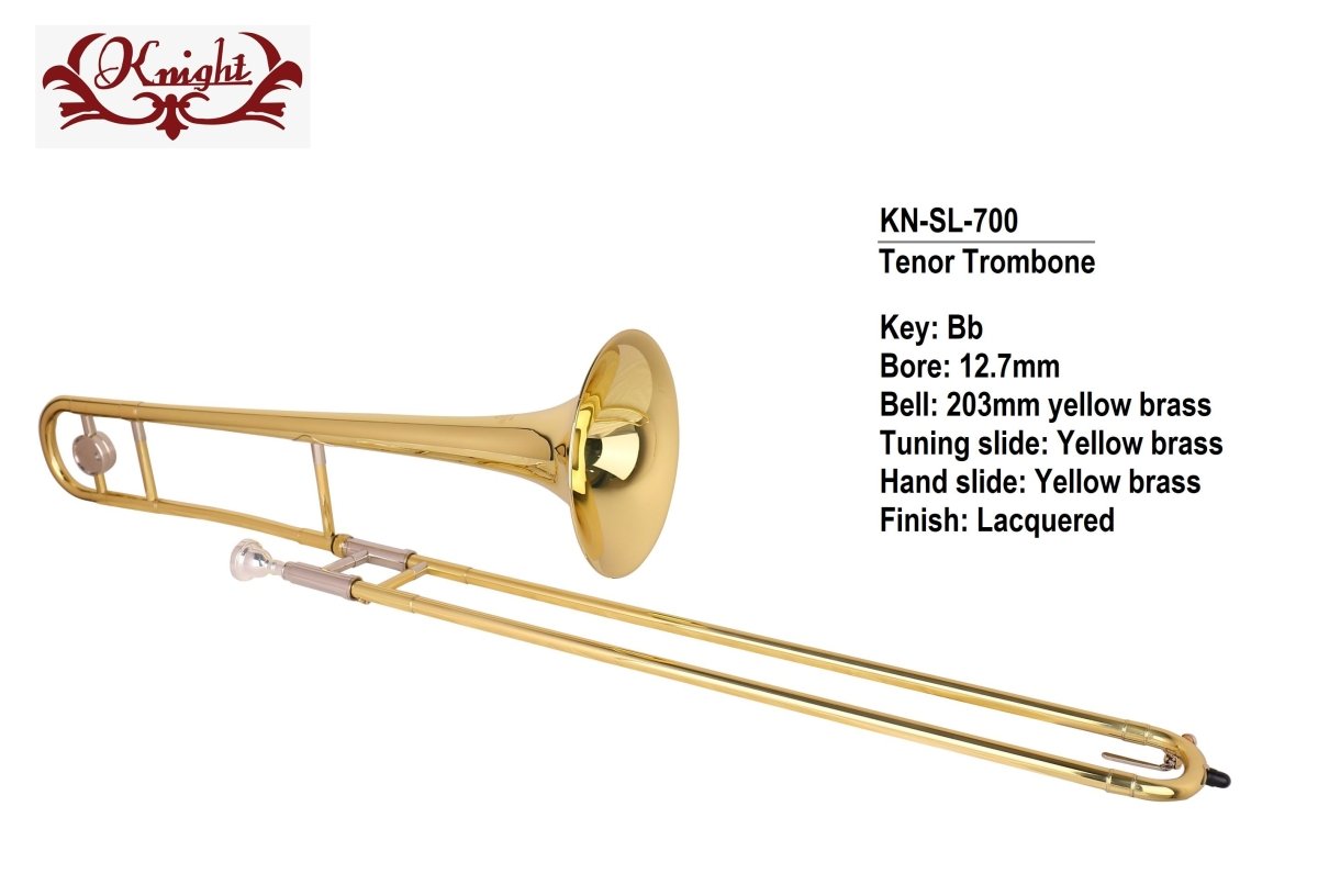 Knight Tenor Trombone SL-700, Key of Bb, with Case Trombones Sky Music
