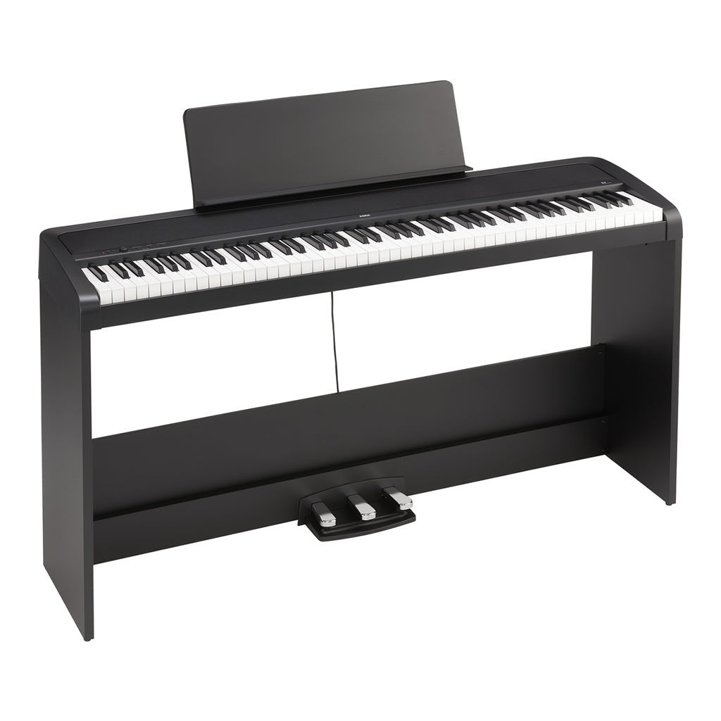 Korg B2SP 88 Weighted Hammer Action Digital Black With Stand Pedals And AKG K-72 Headphones Digital Pianos Sky Music