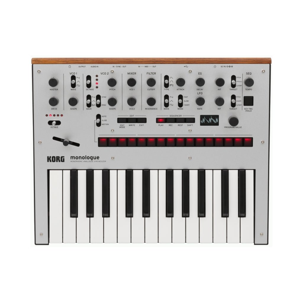 Korg Monologue Monophonic Analog Synthesizer Silver Synthesizers Sky Music