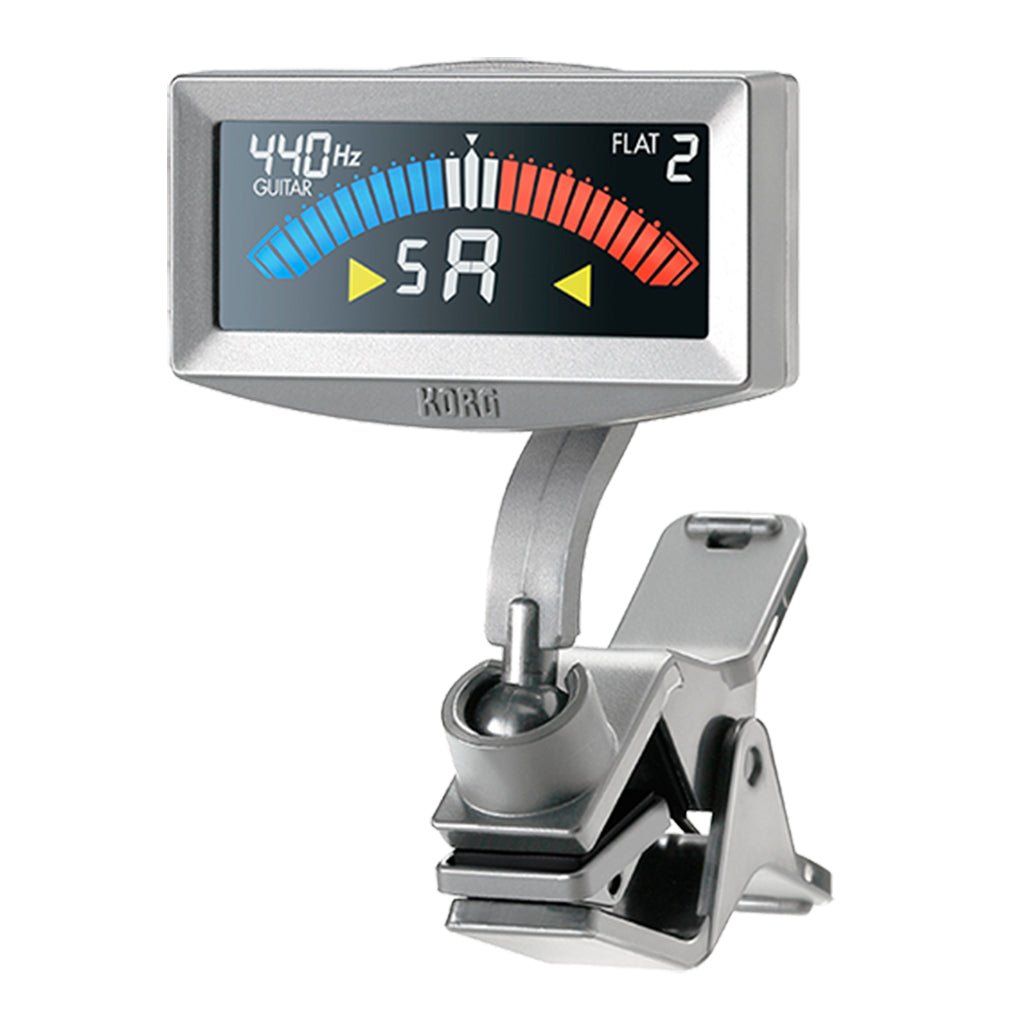 Korg Pitchcrow Clip On Tuner Metallic Silver Guitar Tuners Sky Music