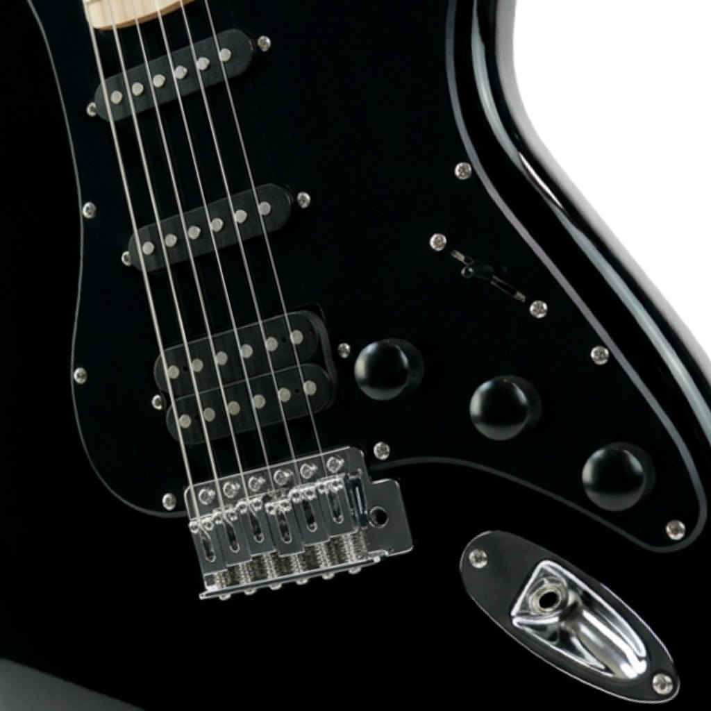 Kramer Focus VT-211S Electric Guitar - Black w/Black Guard Electric Guitars Sky Music