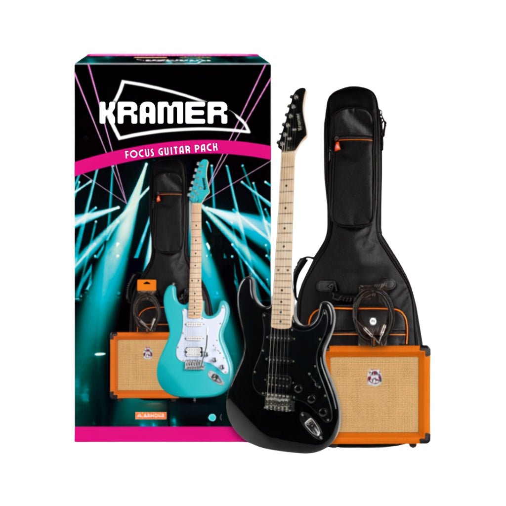 Kramer Focus VT211S Black with Orange Crush Bundle Electric Guitars Sky Music