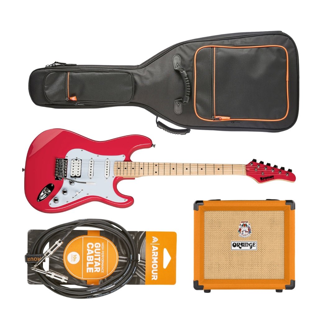 Kramer Focus VT211S Guitar Pack w/ Crush & Accessories - Ruby Red Electric Guitars Sky Music