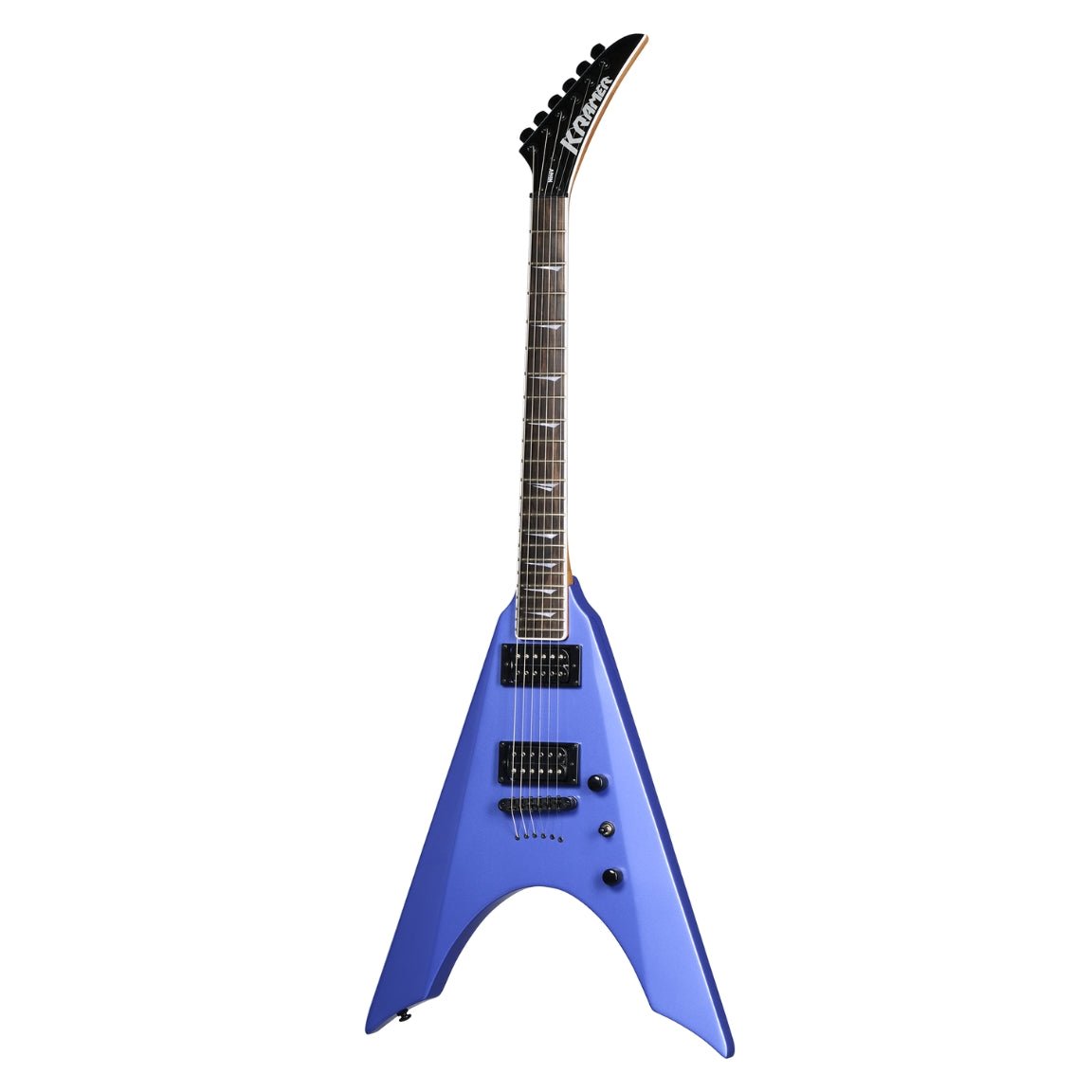 Kramer Nite-V String Through Electric Guitar - Royal Blue Metallic Electric Guitars Sky Music