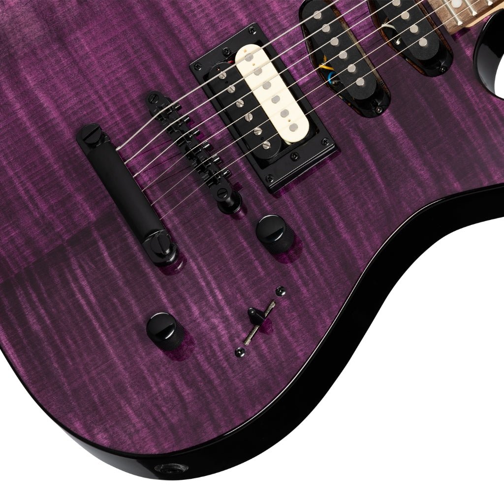Kramer Striker Figured Stoptail Electric Guitar - Transparent Purple Electric Guitars Sky Music