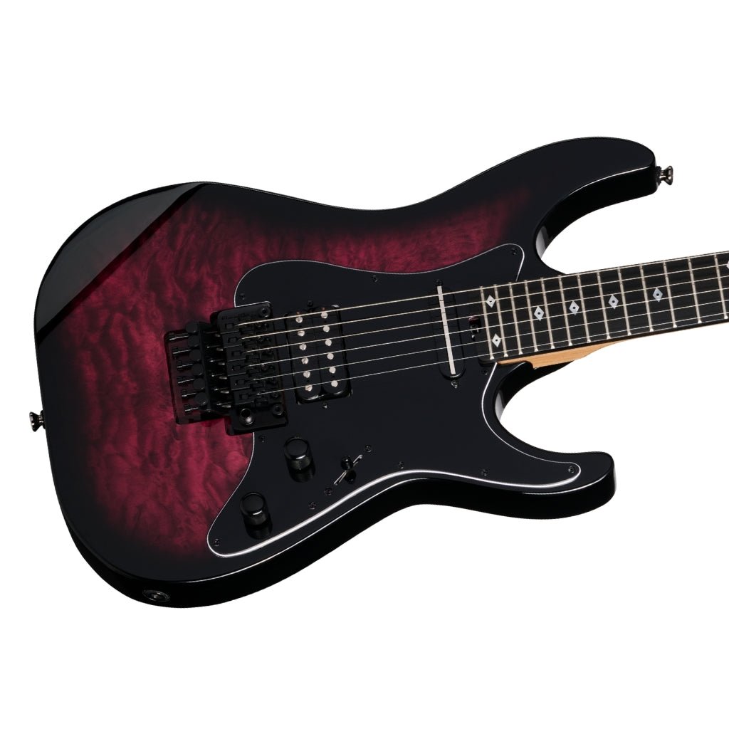 Kramer Volante Quilt HSFR Electric Guitar - Magenta Burst Electric Guitars Sky Music