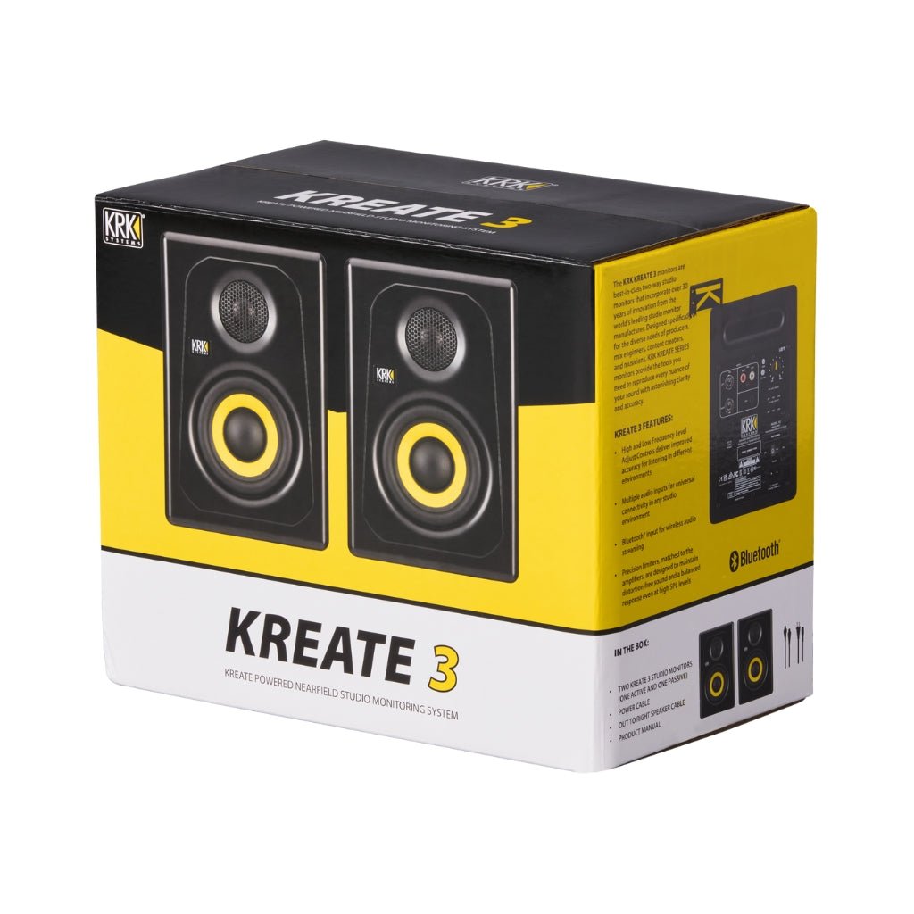 KRK Kreate 3 Active 3" Studio Reference Monitor - Pair Studio Monitors Sky Music