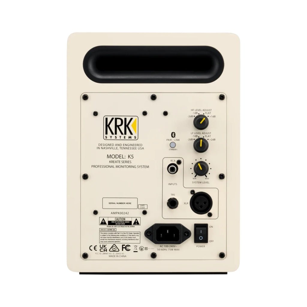 KRK Kreate 5 Active 2-Way Powered Studio Monitor - Latte Studio Monitors Sky Music