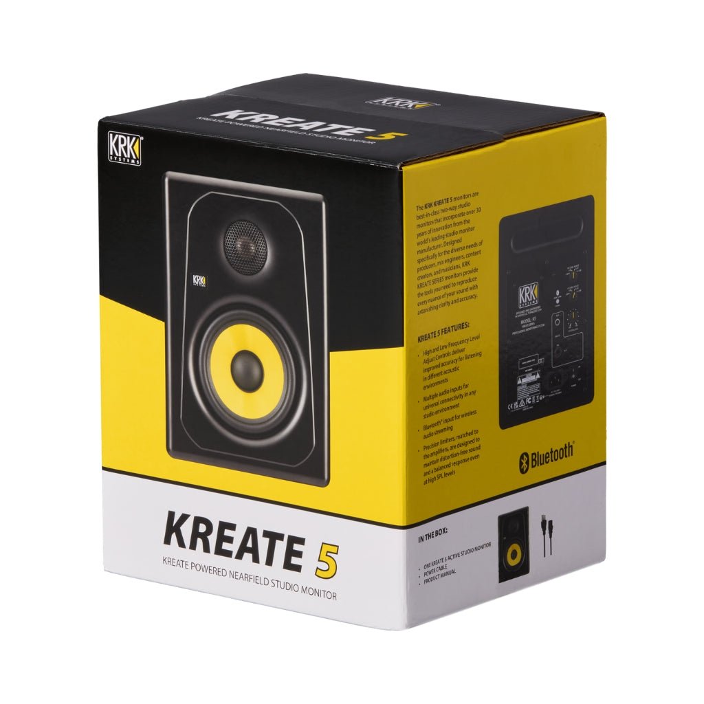 KRK Kreate 5 Active 5" Studio Reference Monitor - Single Studio Monitors Sky Music