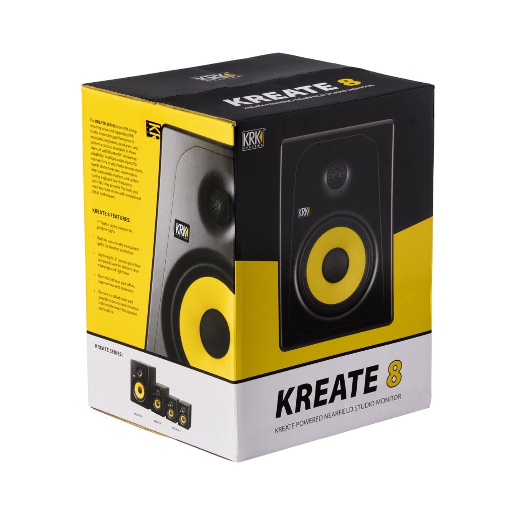 KRK Kreate 8 Active 8" Studio Reference Monitor - Single Studio Monitors Sky Music