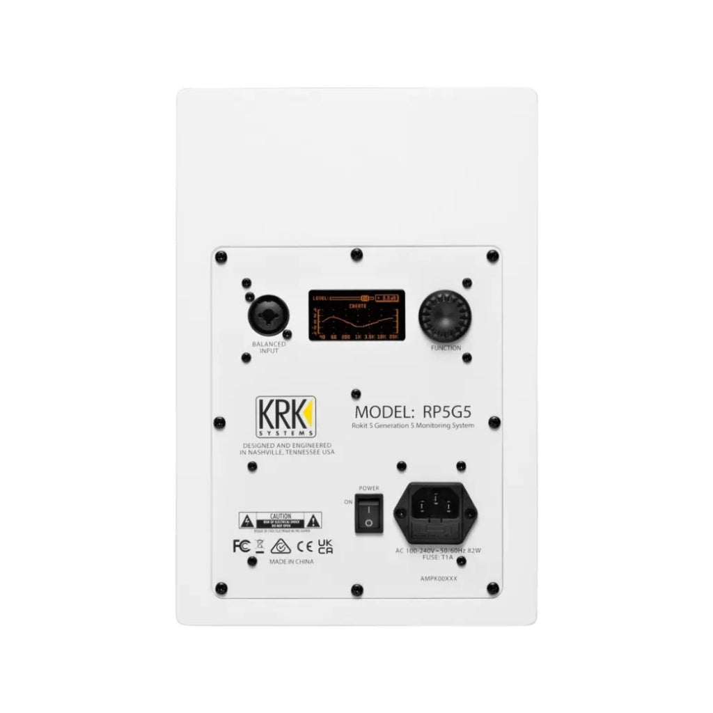 KRK ROKIT 5 G5 Powered Studio Monitor - White Studio Monitors Sky Music