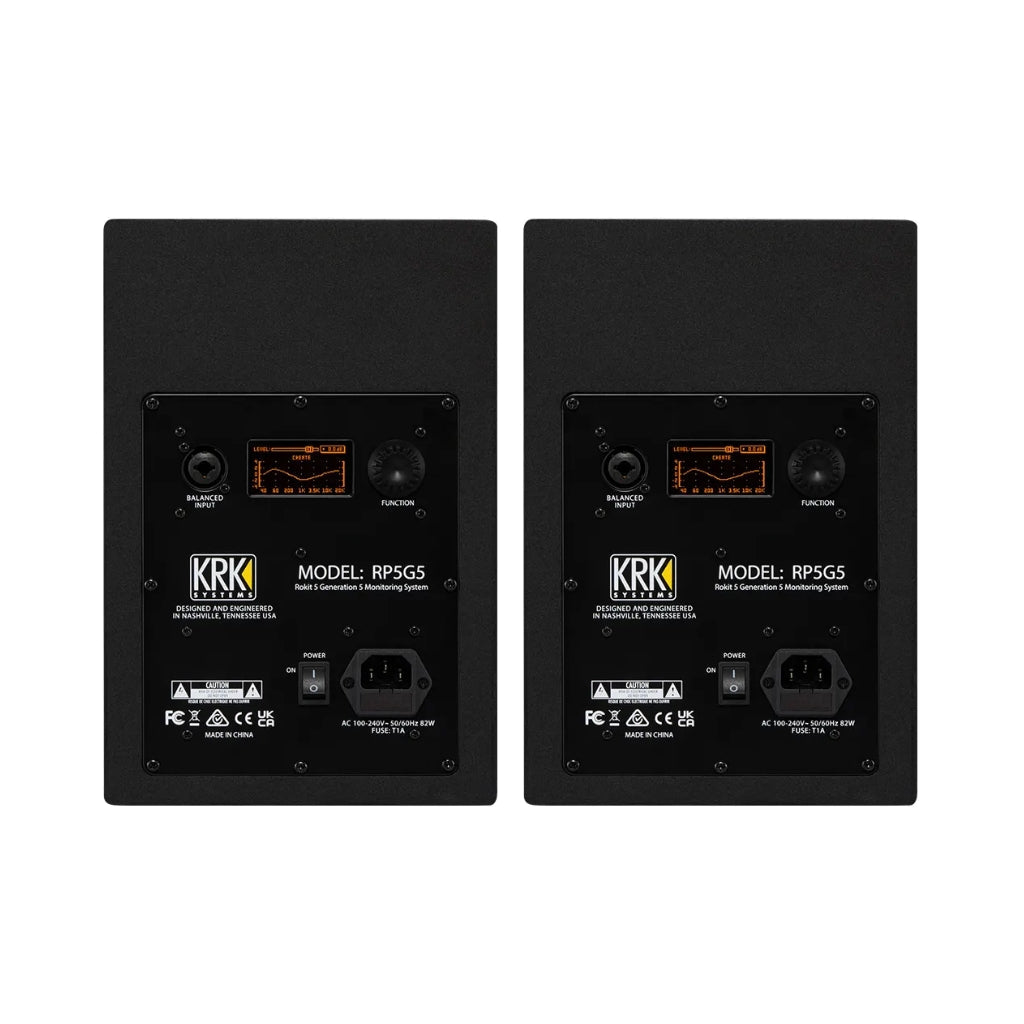 KRK ROKIT RP5G5 5" Studio Monitors w/ Three Voicing Modes - Pair Studio Monitors Sky Music
