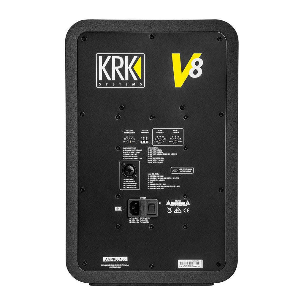 KRK - V8S4 V-Series Studio Monitor 8" 2-Way - Single Studio Monitors Sky Music