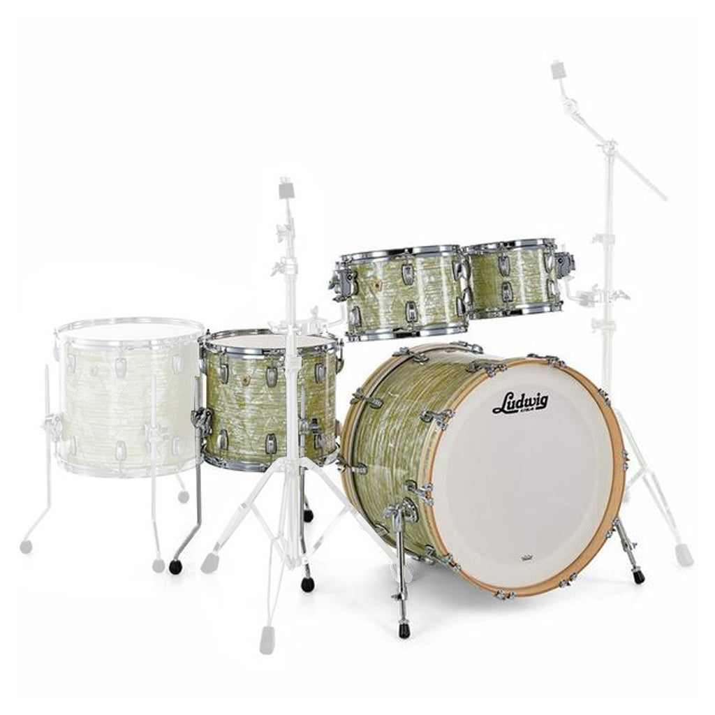 Ludwig Classic Maple 22" MOD 4-Piece Shell Pack - Classic Olive Pearl