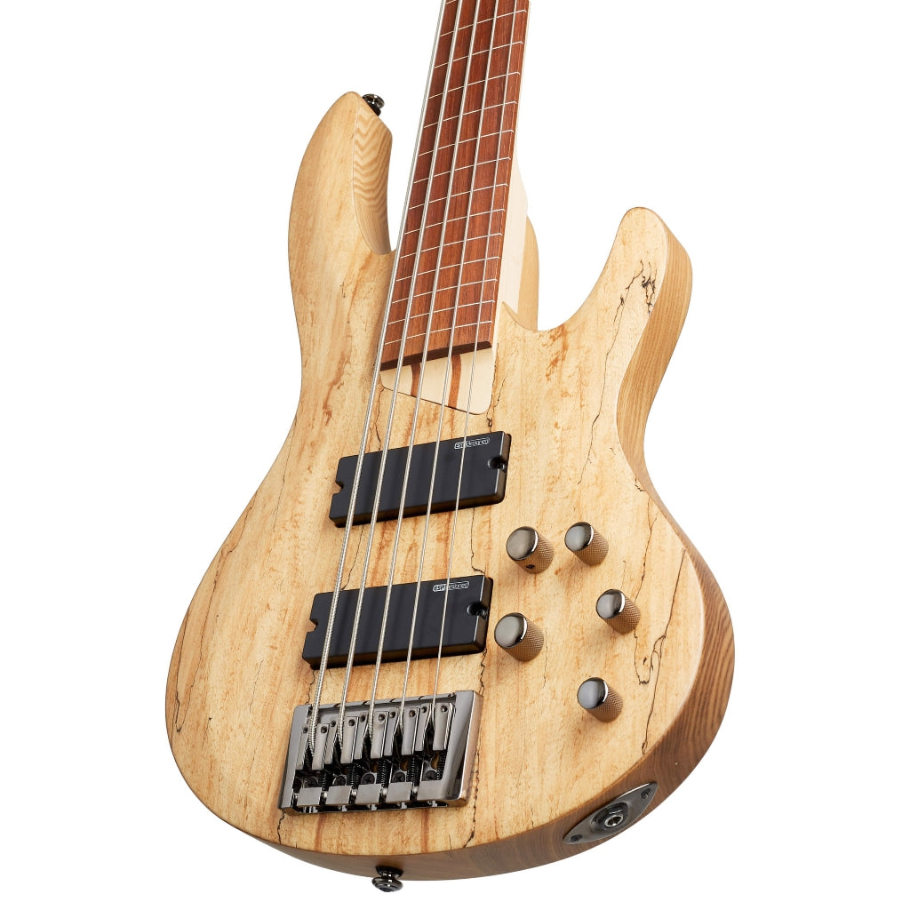 ESP LTD - B-205SM 5-String Fretless Bass Guitar - Natural Satin