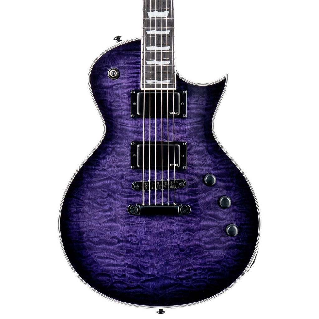 ESP LTD - EC-1000 Quilted Maple Electric Guitar - See Thru Purple