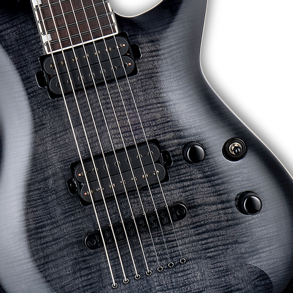 ESP LTD H3-1007 Baritone Electric Guitar - See-Thru Black Sunburst