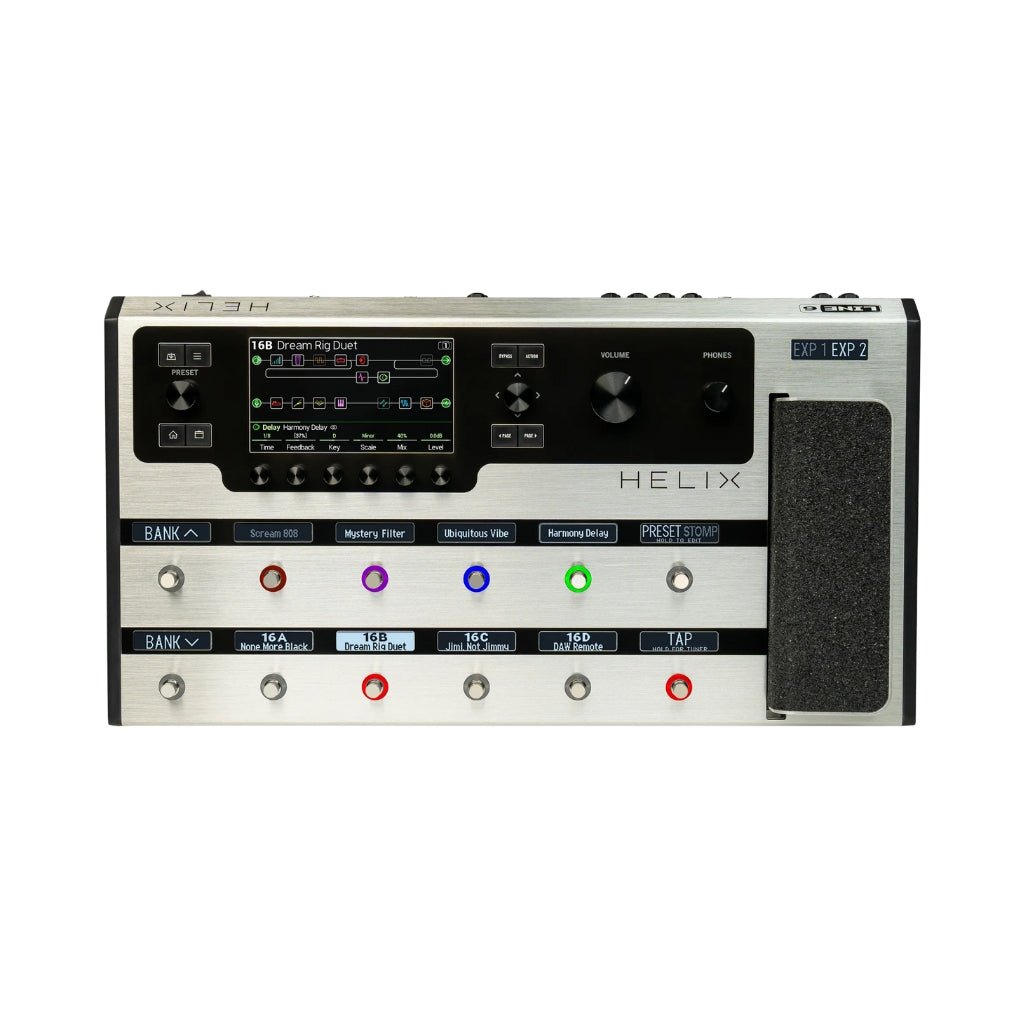 Line 6 Helix Floor Guitar Multi-effects Processor - Limited Edition Platinum Effects Pedals Sky Music