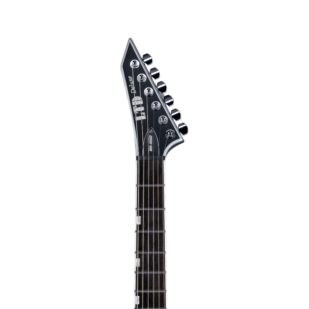 ESP LTD - Deluxe MH-1000NT Bold Binding Electric Guitar - Black Satin