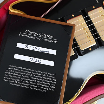 Gibson Custom Shop 1957 Les Paul Custom 3 Pickup - Vintage Patina - Ebony