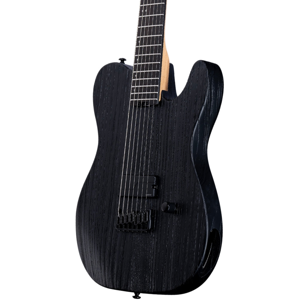 ESP LTD - TE-1007 Baritone Electric Guitar - Black Blast