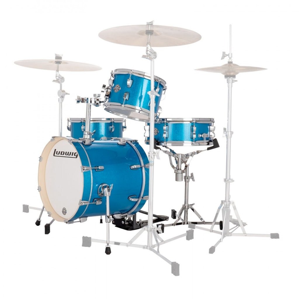 Ludwig Breakbeats 4-Piece Shell Pack - Blue Sparkle Acoustic Drums Sky Music