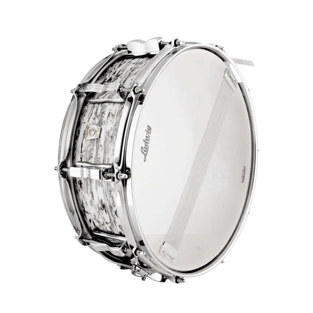 Ludwig Classic Maple Wood Shell 5X14 Snare Drum White Abalone Snare Drums Sky Music