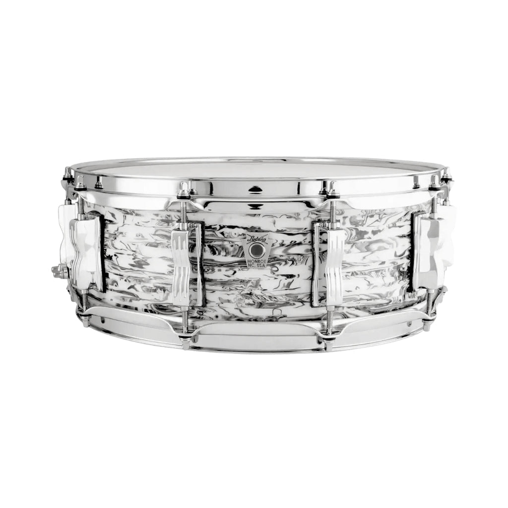 Ludwig Classic Maple Wood Shell 5X14 Snare Drum White Abalone Snare Drums Sky Music