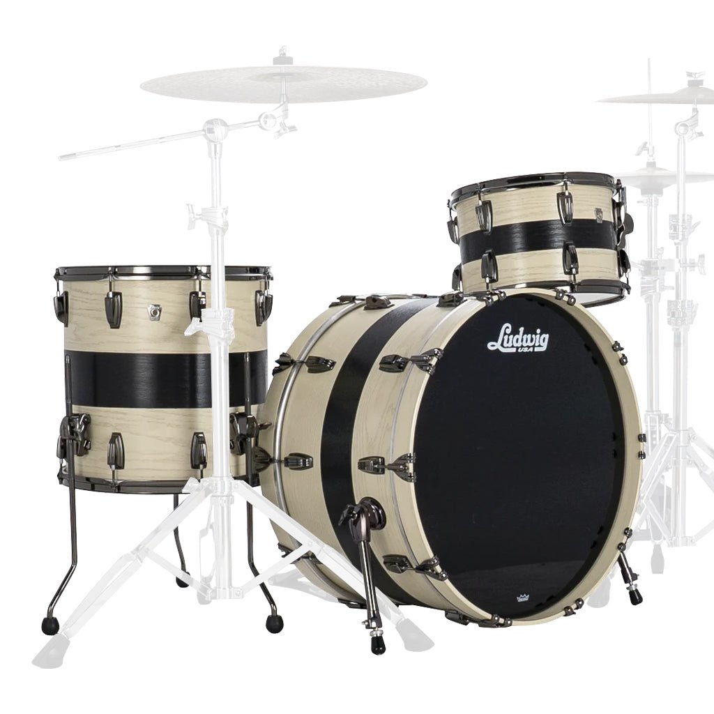 Ludwig Classic Oak Pro Beat 24" The Bandit Shell Pack Acoustic Drums Sky Music
