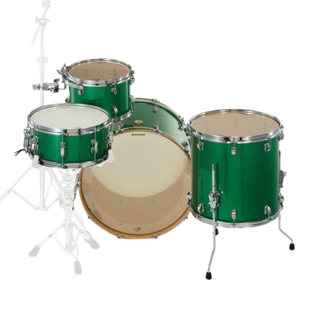 Ludwig Continental 22" 4pc Shell Pack - Green Sparkle Acoustic Drums Sky Music