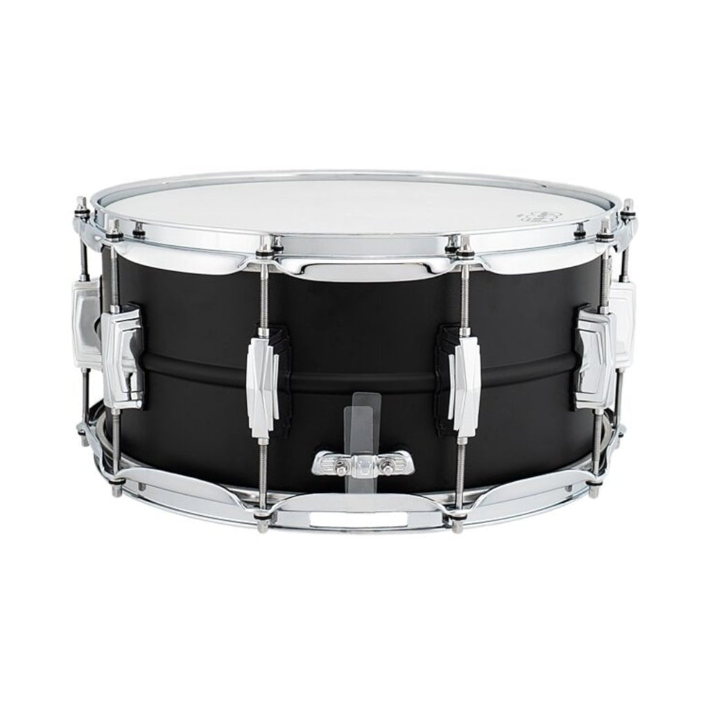 Ludwig Stealth Black Beauty Snare Drum - 6.5 inches x 14 inches, Brass Snare Drum - Flat Black Snare Drums Sky Music