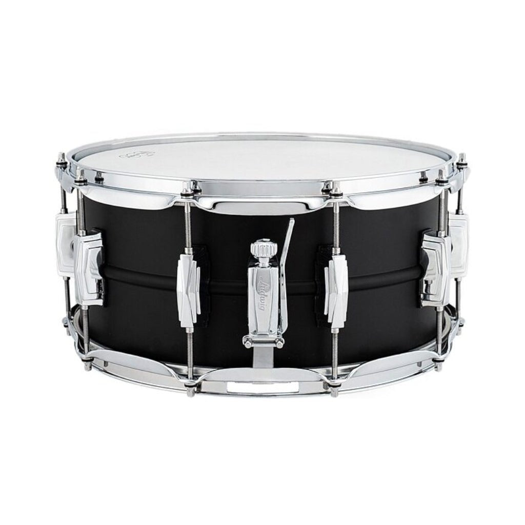 Ludwig Stealth Black Beauty Snare Drum - 6.5 inches x 14 inches, Brass Snare Drum - Flat Black Snare Drums Sky Music