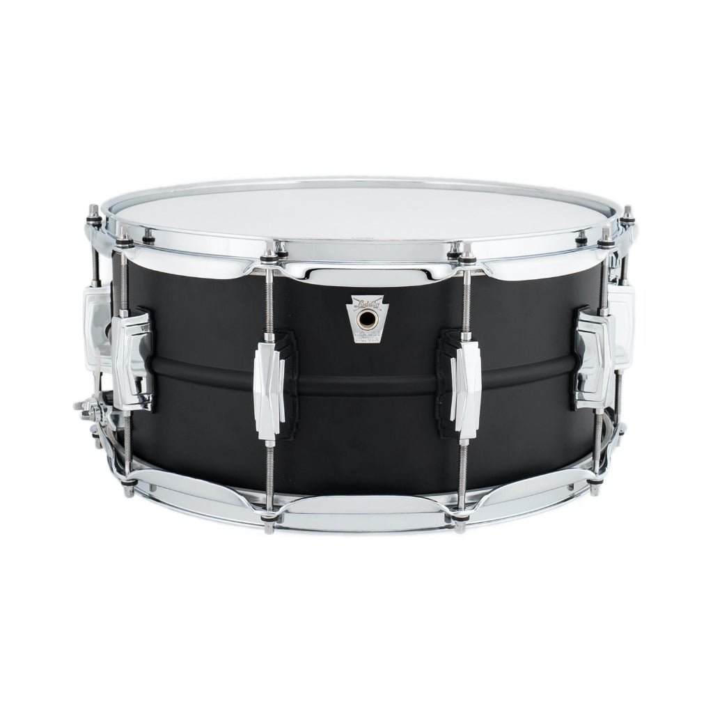 Ludwig Stealth Black Beauty Snare Drum - 6.5 inches x 14 inches, Brass Snare Drum - Flat Black Snare Drums Sky Music