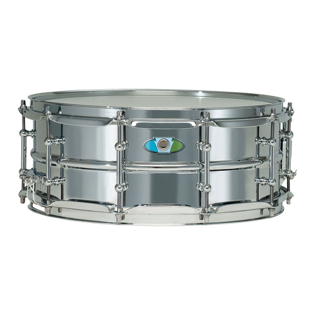Ludwig Supralite Steel Snare 5.5" X 14" with P88i Throw Off Snare Drums Sky Music