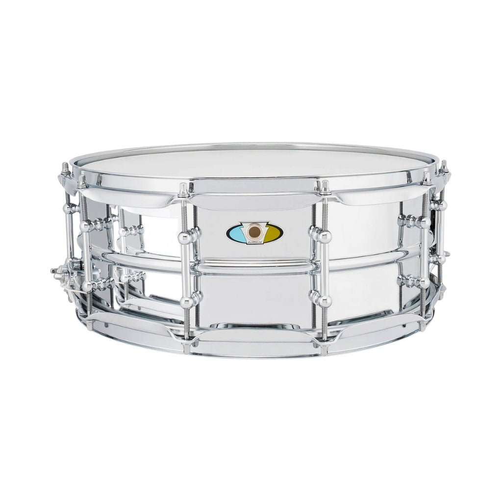 Ludwig Supralite Steel Snare 5.5" X 14" with P88i Throw Off Snare Drums Sky Music
