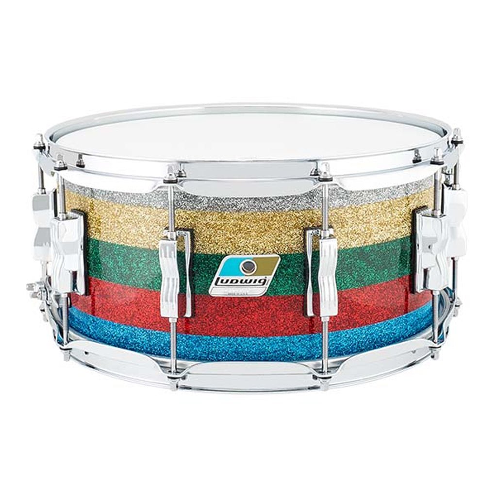Ludwig Vistalite 50th Anniversary 14"x6.5" Snare Drum - Salesman Sparkle Snare Drums Sky Music