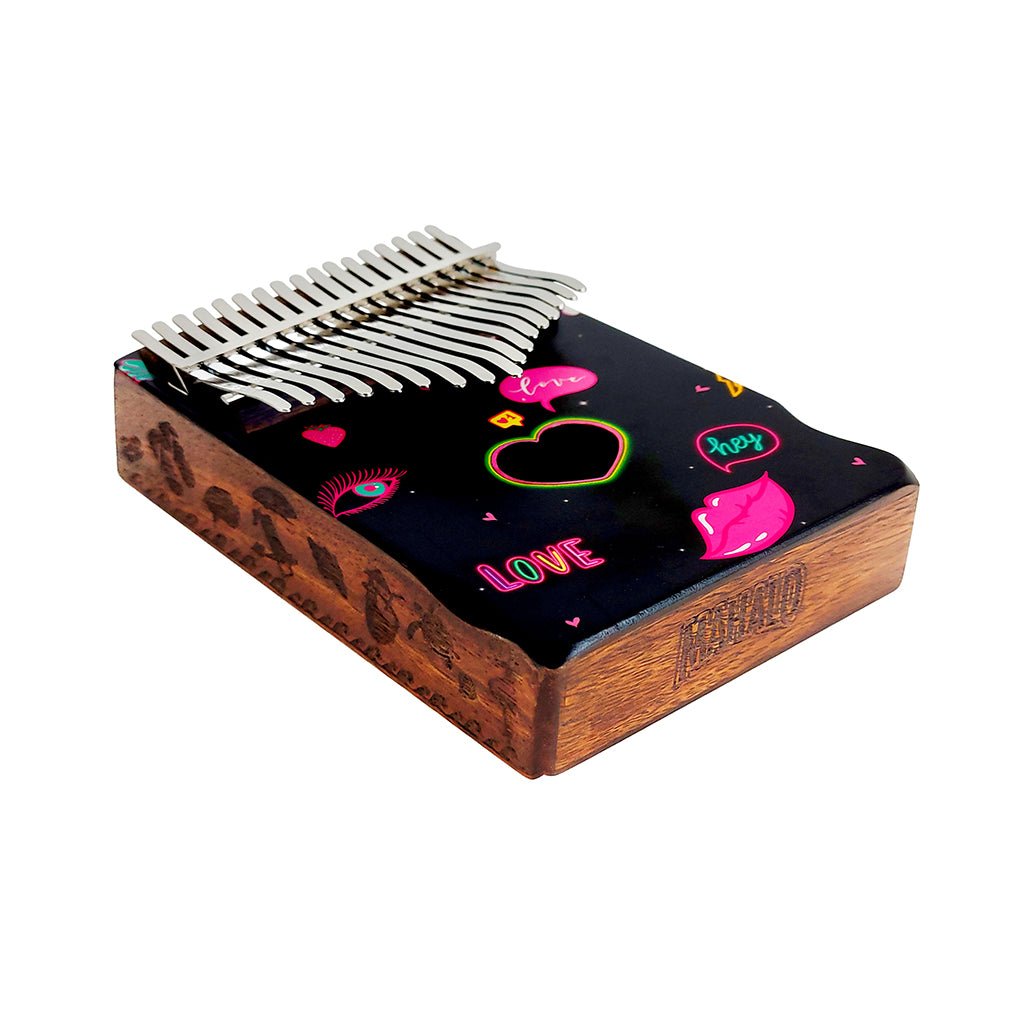 Mahalo 17 Note Heart Kalimba Percussion Sky Music