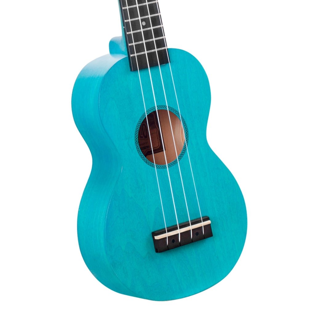 Mahalo ML1AB Island Series Soprano Ukulele - Aqua Blue Ukuleles Sky Music