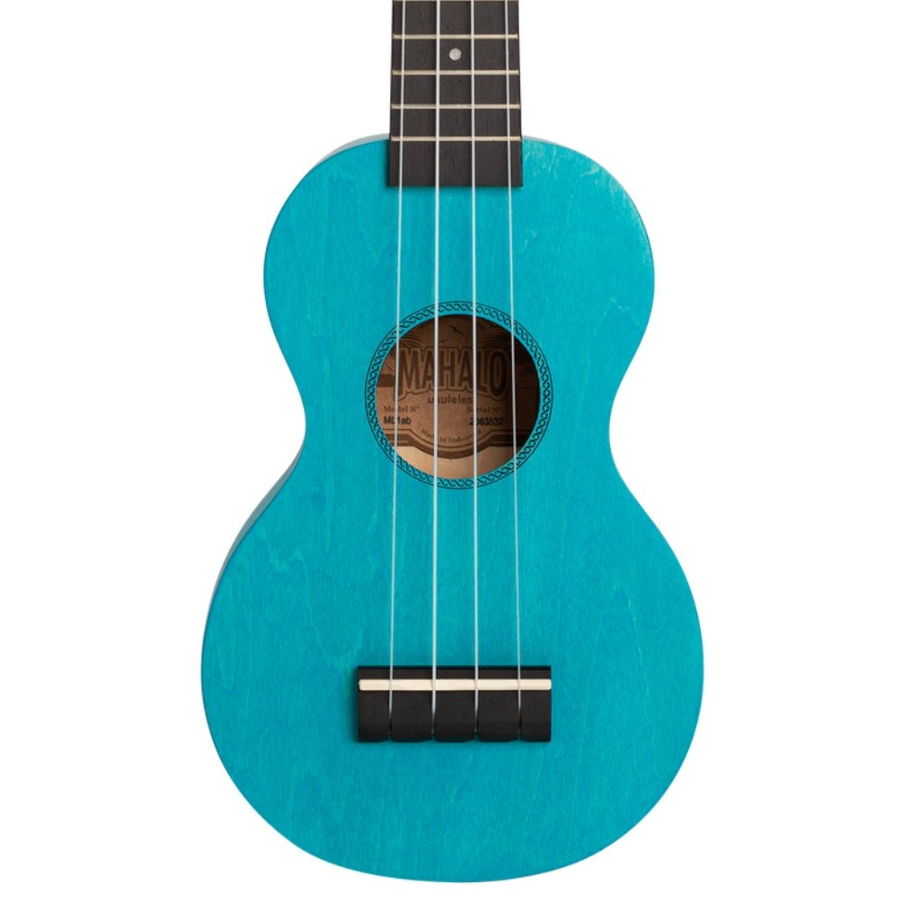 Mahalo ML1AB Island Series Soprano Ukulele - Aqua Blue Ukuleles Sky Music