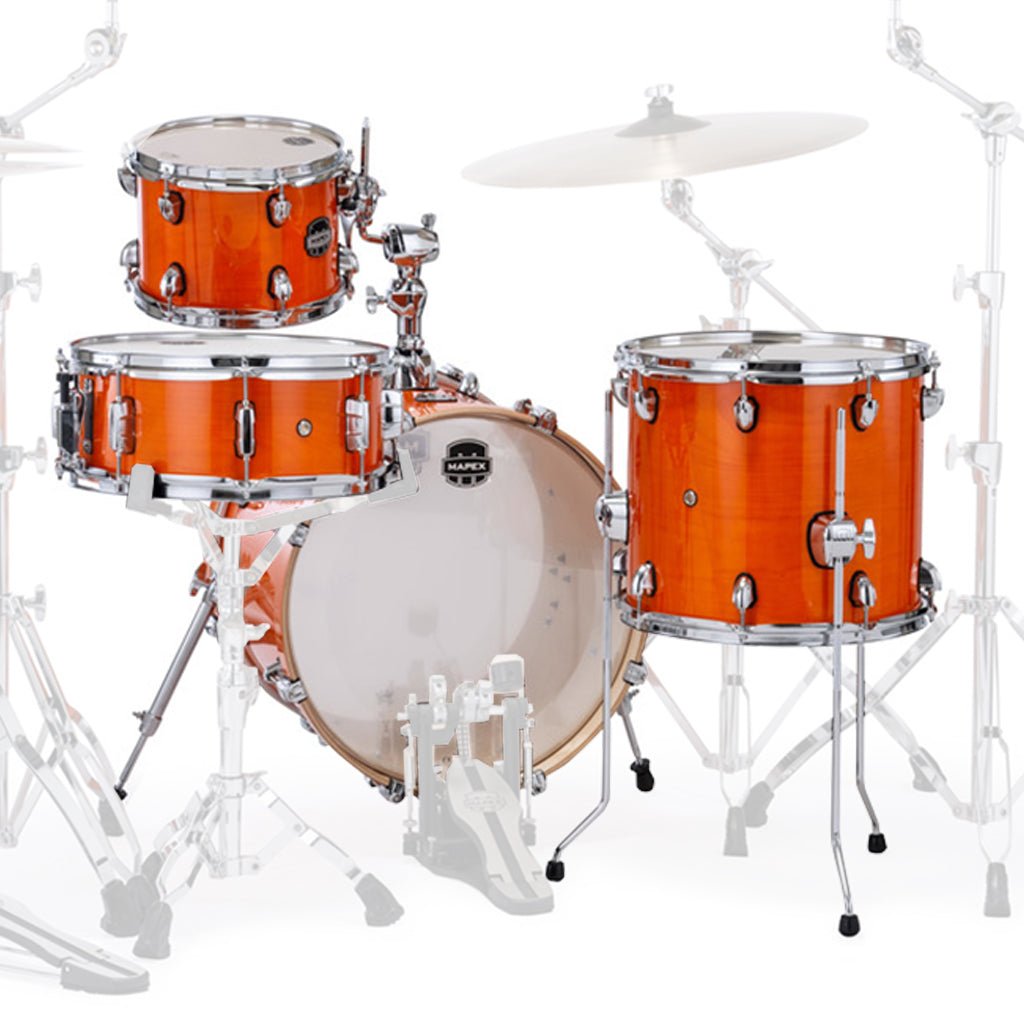 Mapex Mars Maple 4-Piece Bop Shell Pack - Glossy Amber Acoustic Drums Sky Music