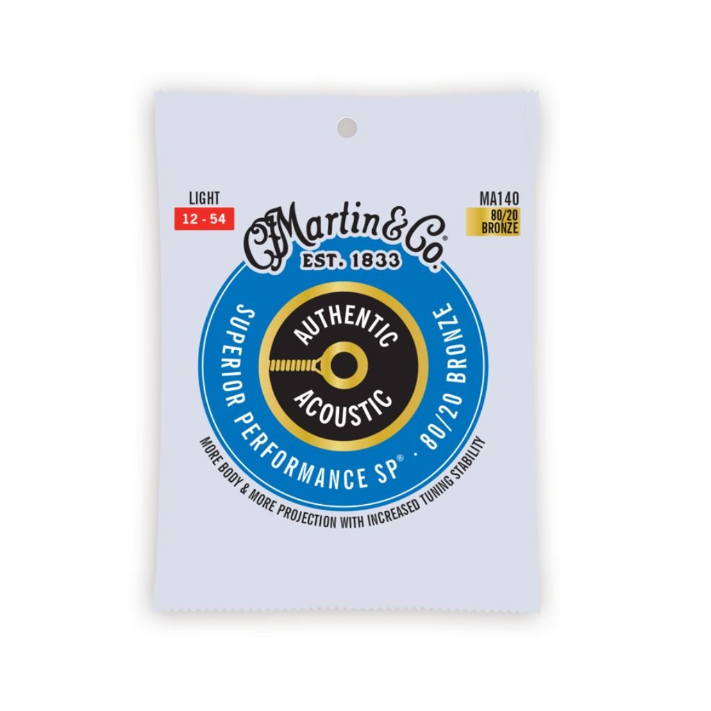 Martin Authentic, Light, 12-54 80/20 Guitar Strings Sky Music