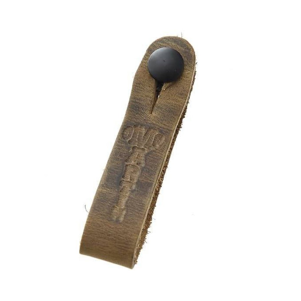 Martin Leather Headstock Tie Strap with Button - Cocoa Guitar Straps Sky Music