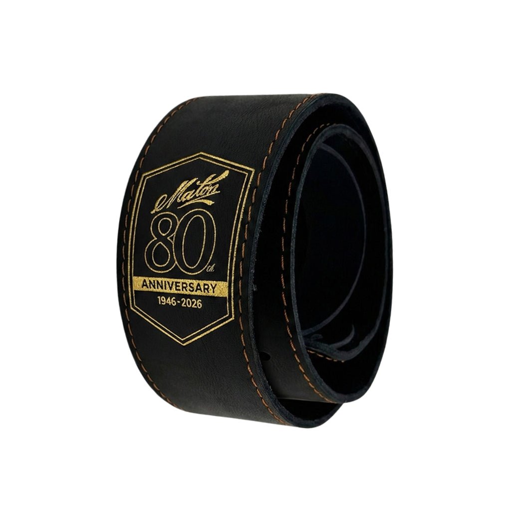 Maton 80th Anniversary Strap - Black with Gold Stitching Guitar Straps Sky Music