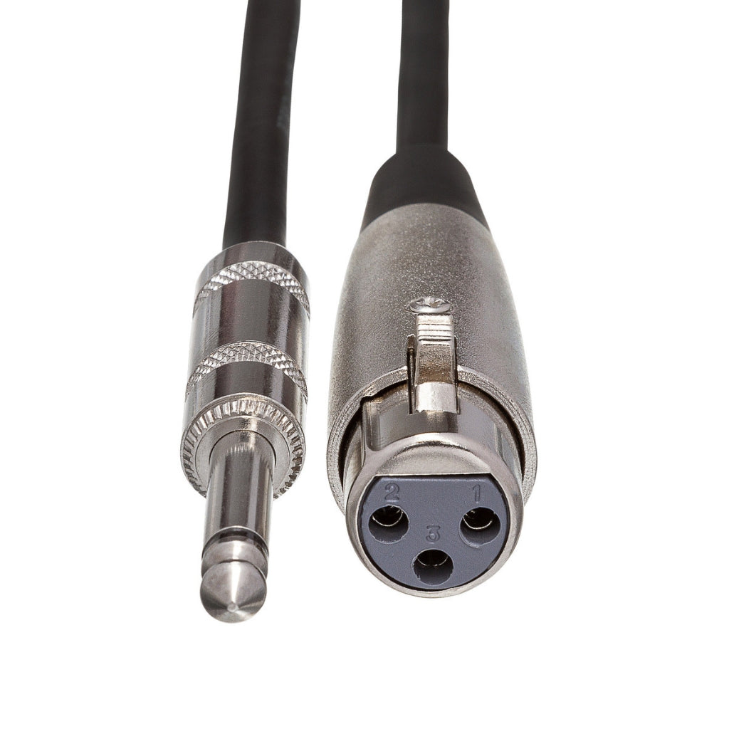 Hosa Technology - XLR3F TO 1/4 IN TS - Hi-Z Microphone Cable 10ft