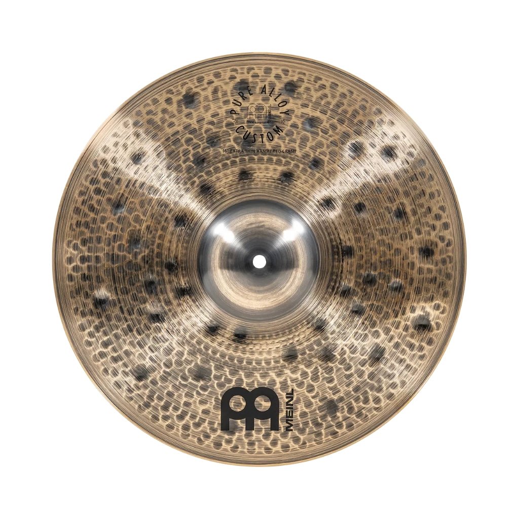 Meinl Cymbals Pure Alloy Custom Extra Thin Hammered Crash Cymbal - 16-inch Cymbals Sky Music
