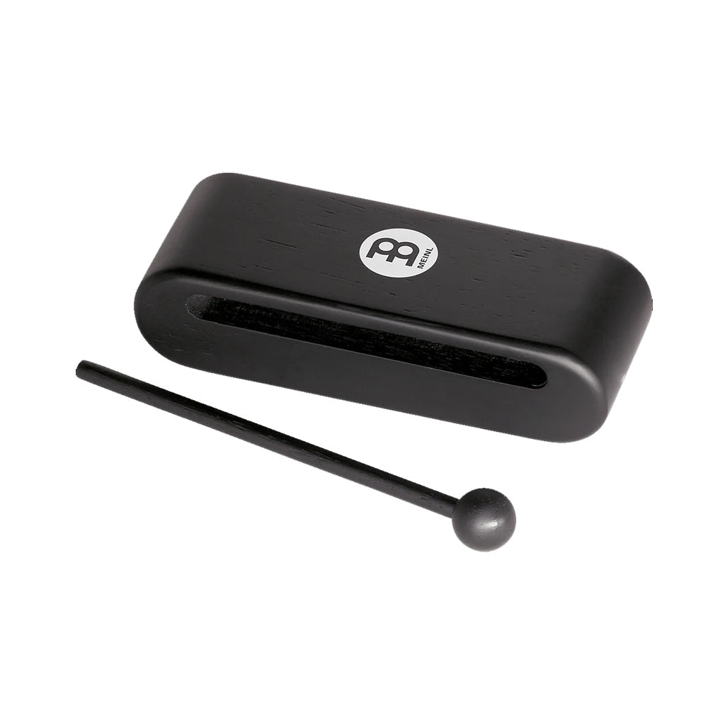 Meinl MWB1BK Small Wood Block Siam Oak w/Wooden Beater - Black Percussion Sky Music