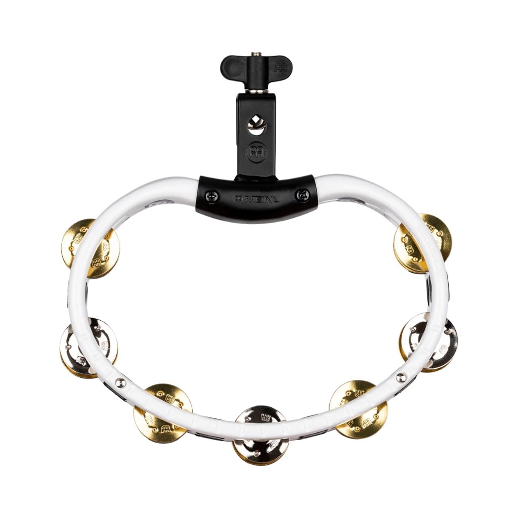 Meinl White Mountable ABS Tambourine - 2 Rows Mixed Jingles Percussion Sky Music